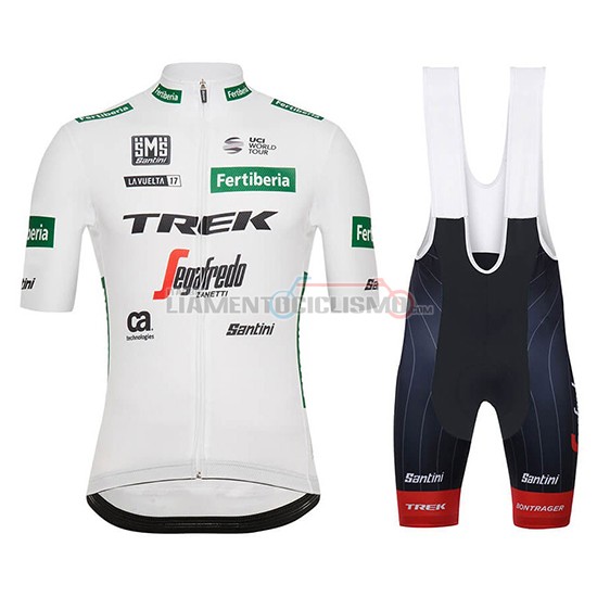 Abbigliamento Ciclismo Trek Segafredo Manica Corta 2018 Bianco Verde